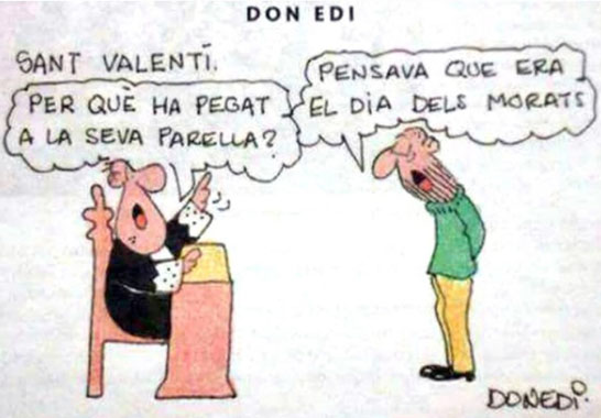 Polèmica per una vinyeta que frivolitza sobre la violència contra les dones Polèmica per una vinyeta que frivolitza sobre la violència contra les dones