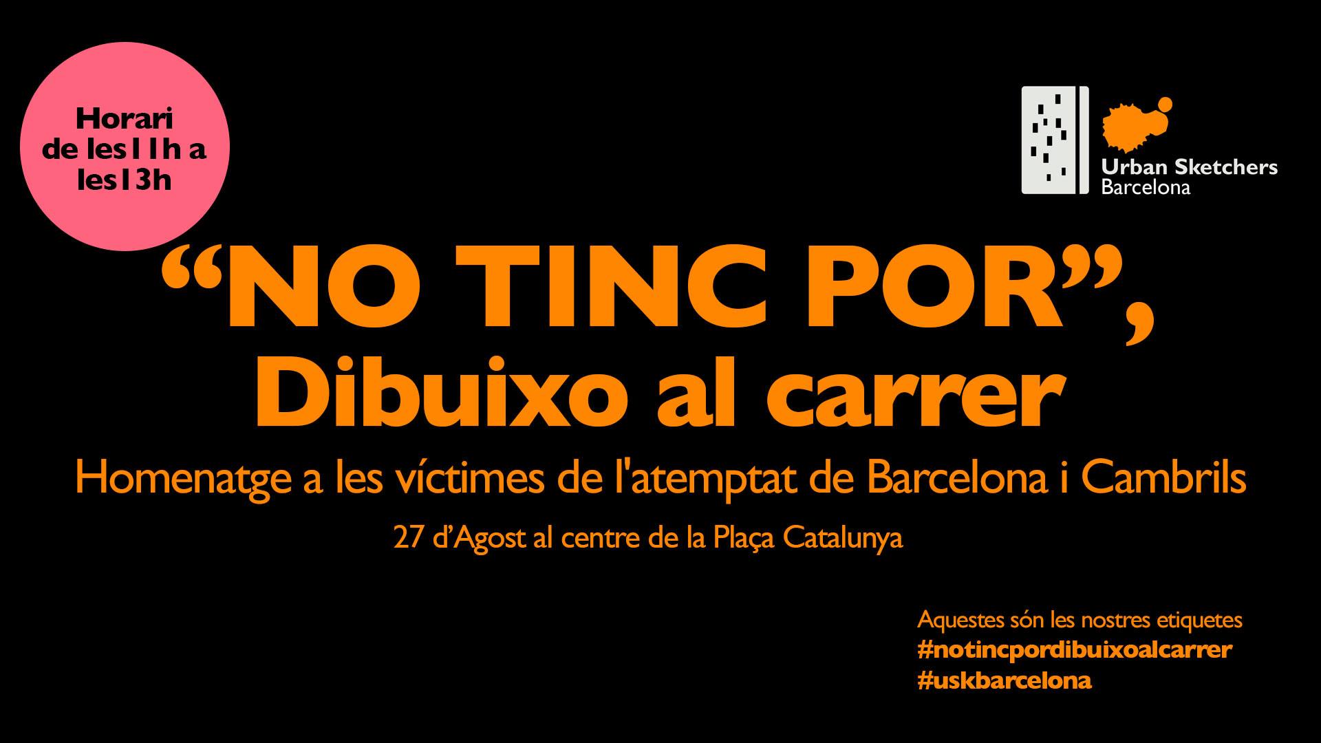 Dibuixant a Barcelona contra el terrorisme Dibuixant a Barcelona contra el terrorisme