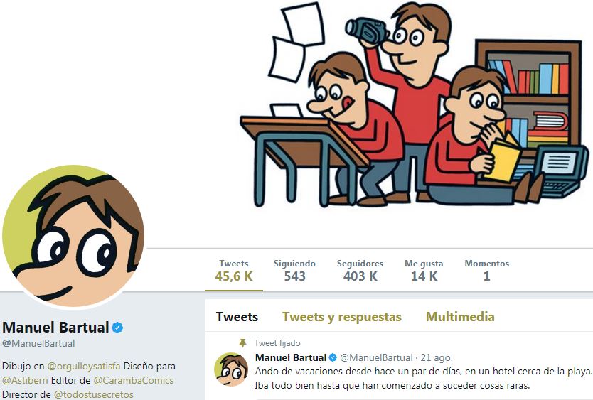 El dibujante Manuel Bartual trending topic mundial al Twitter
