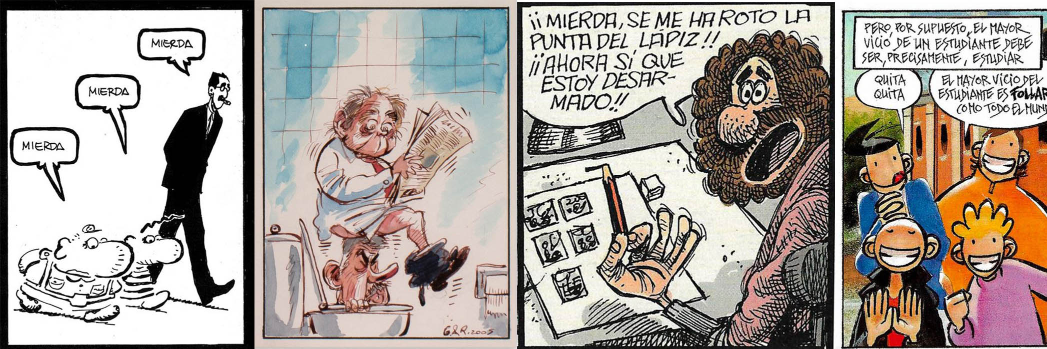 Les “parelles de fet“ en les vinyetes d′humor
