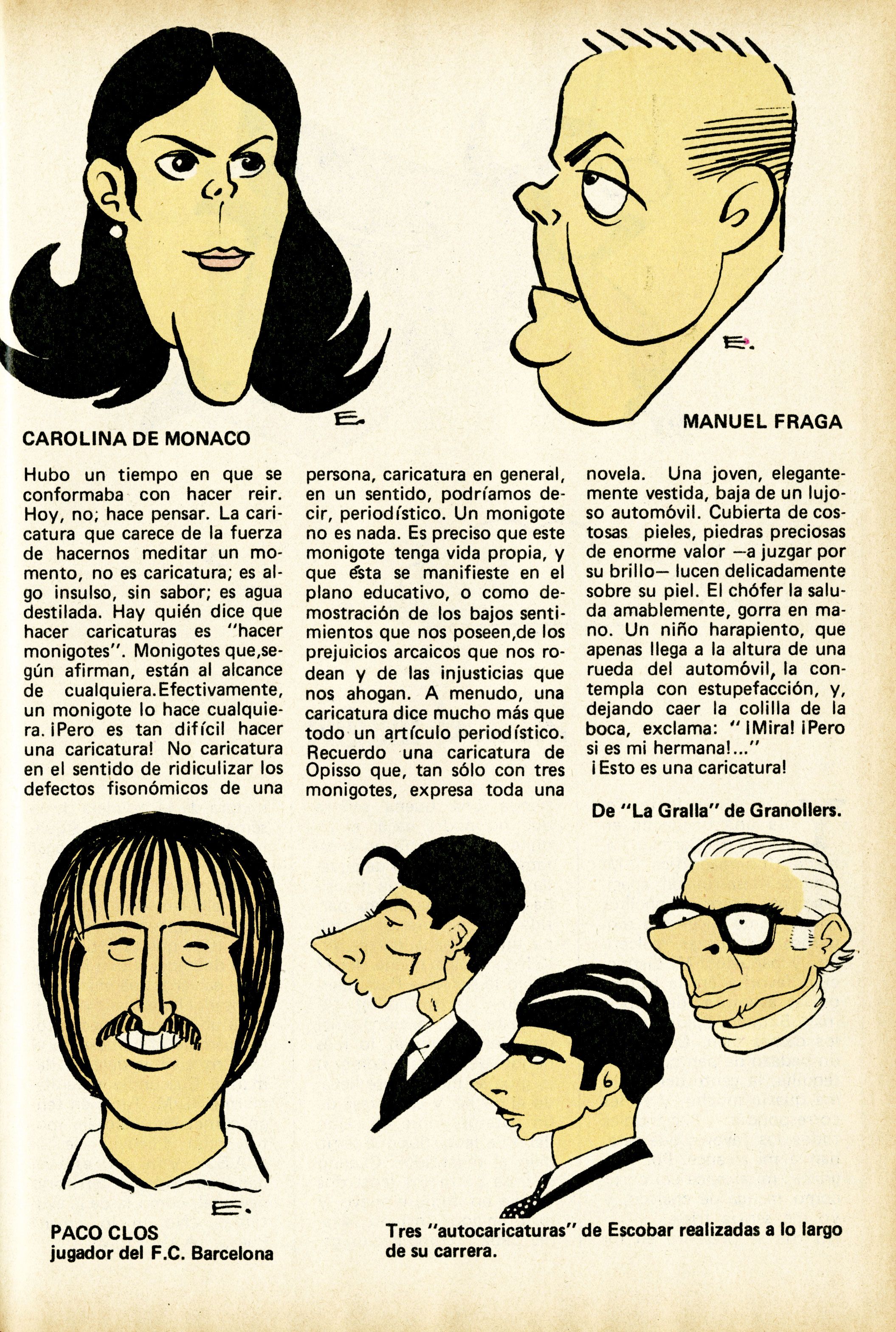 Caricaturas de Escobar