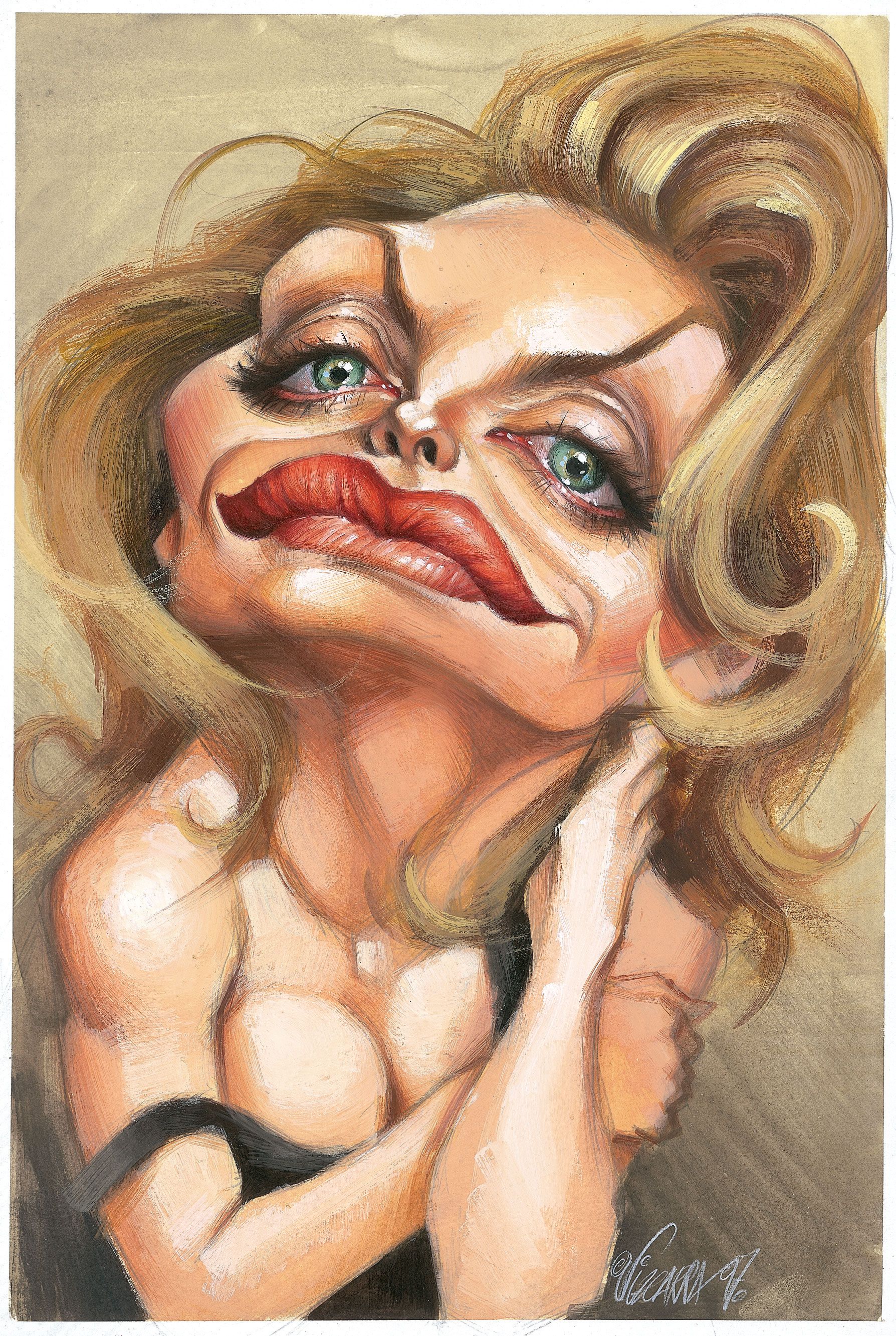 Caricatura de la Michelle Pfeiffer