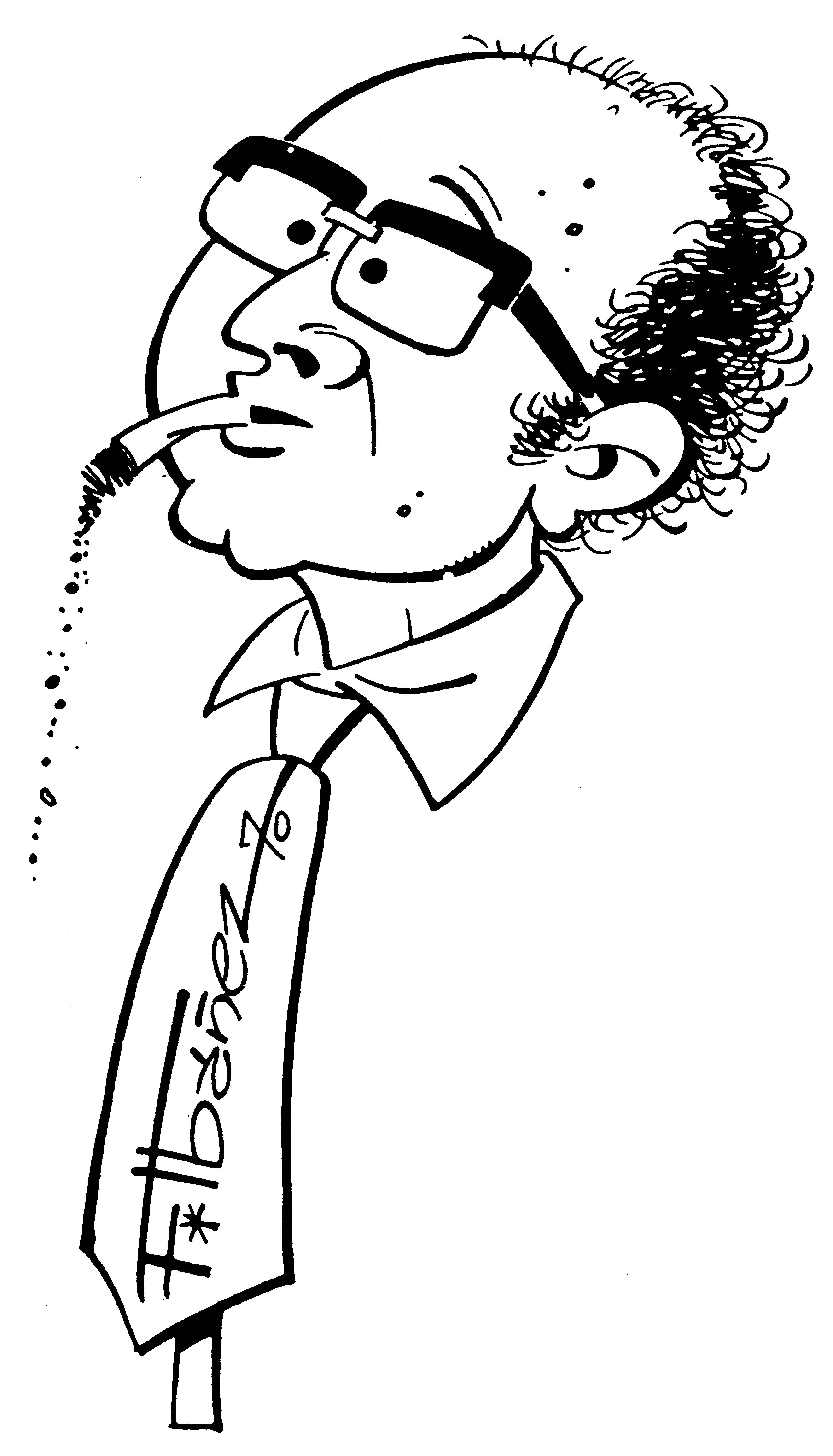 Autocaricatura de Ibáñez