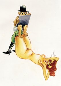 Ilustración de Toulouse-Lautrec y las mujeres