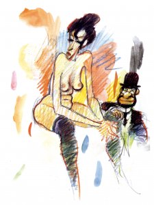 Ilustración de Toulouse-Lautrec y las mujeres