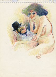 Ilustración de Toulouse-Lautrec y las mujeres