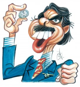 Caricatura de José María Aznar