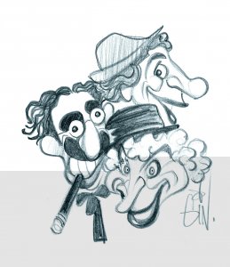 Caricatura de los hermanos Marx